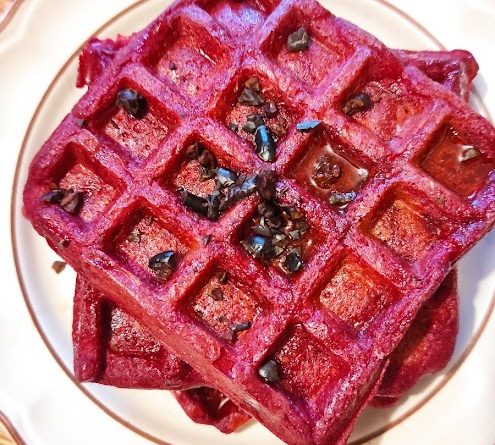 waffles-de-avena-rosas